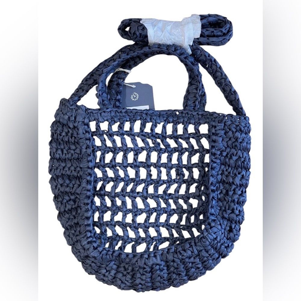 NWT Universal thread Navy Blue Crochet Tote Bag - Picture 2 of 4